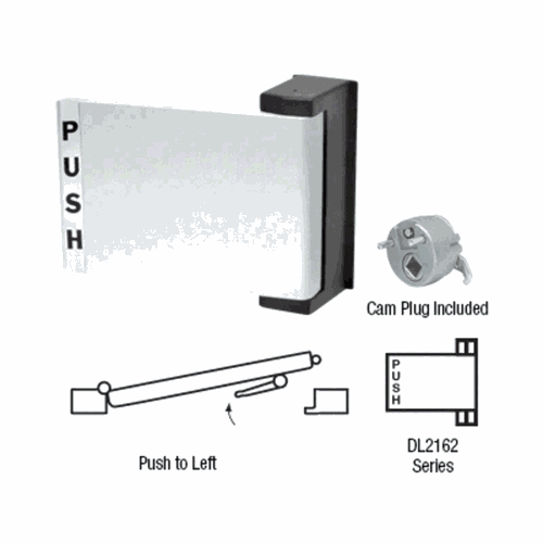CRL DL2162CH Chrome Universal Push-Pull Paddle Handle - Left Push Instruction