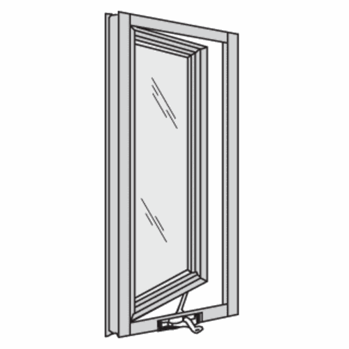 CRL TV20671 U.S. Aluminum KYNAR 7200 Series Out-Swing Casement Window for 1