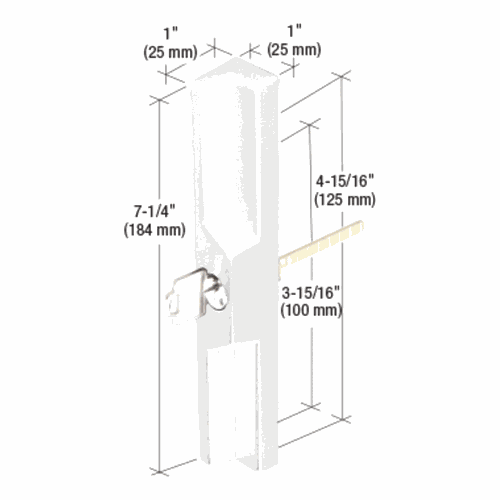 CRL C1120 White Pull Locking Unit with Key