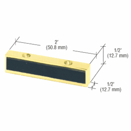 CRL 1NT307BR Brass Header-Mounted Single Door Stop