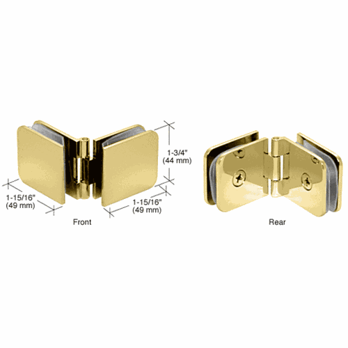 CRL ADJ180BR Polished Brass Adjustable Glass Clamp