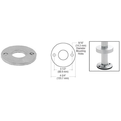 CRL PR15FCS Mill Finish Stainless Steel Base Flange for 1.5