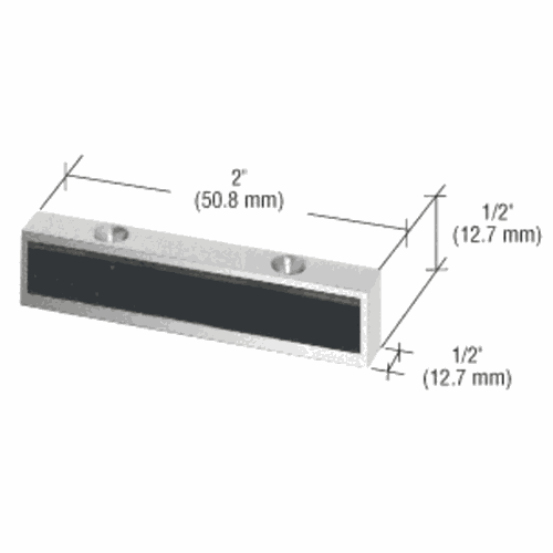 CRL 1NT307PS Polished Stainless Steel Header-Mounted Single Door Stop