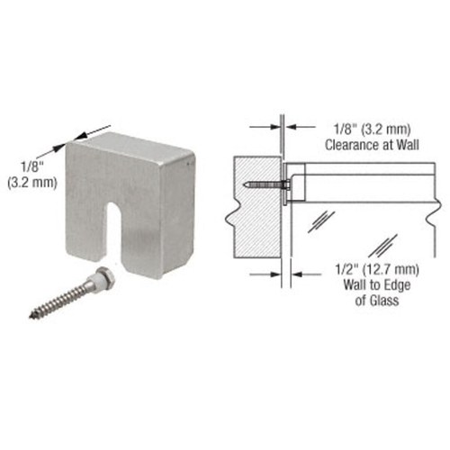 CRL GRS25SECBS Brushed Stainless Square End Cap for 2-1/2