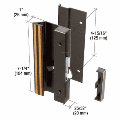 CRL C1007 Black Low Profile Surface Mount Handle, 4-15/16