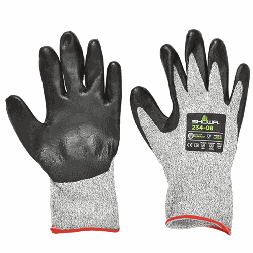 CRL 234L Level 4 Cut-Resistant Gloves - Gray/Black, Large Pair