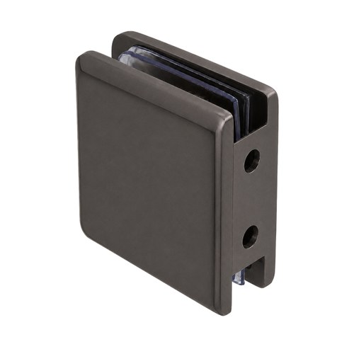 CRL BGCU10RB Oil Rubbed Bronze Beveled Notch-in-Glass Fixed Panel U-Clamp