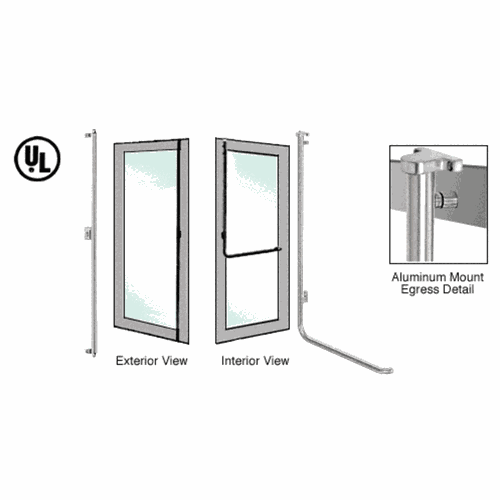 CRL EG100F4AKBS Blumcraft Brushed Stainless Left Hand Keyed Access Egress Control Handle