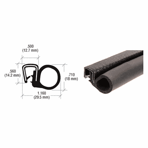 CRL ST36A Black 25' Bulb Trim Seal