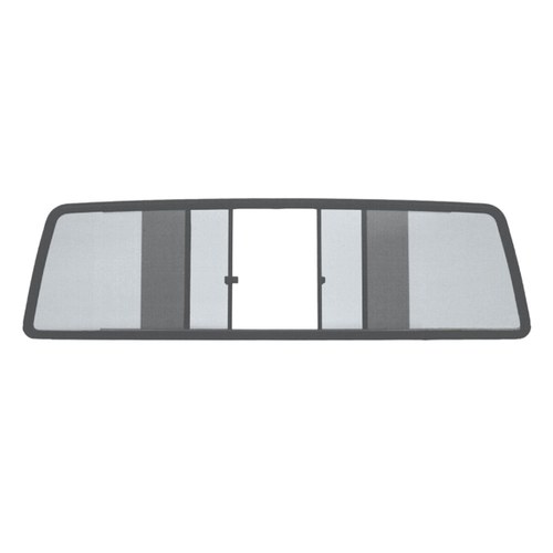 CRL TSW1070LT Duo-Vent Four Panel Slider, Light Gray Glass for 1980-1996 VW Caddy Truck