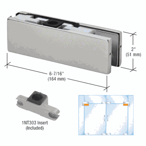 CRL PT2034BS DORMAKABA Brushed Stainless Top Door Patch Fitting for 3/4