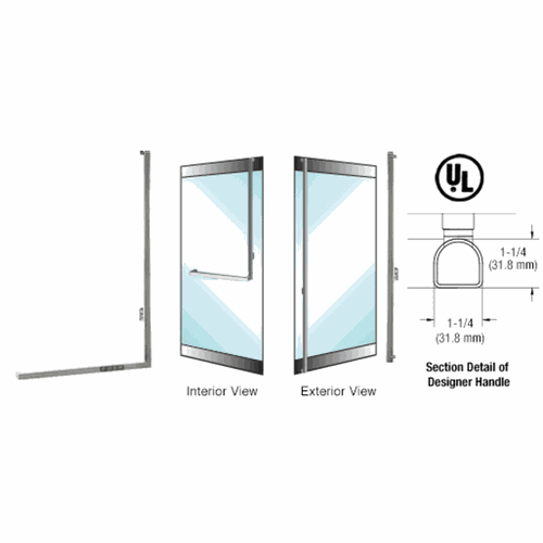 CRL DDH100F3RBS Blumcraft Brushed Stainless Right Hand Reverse Rail 