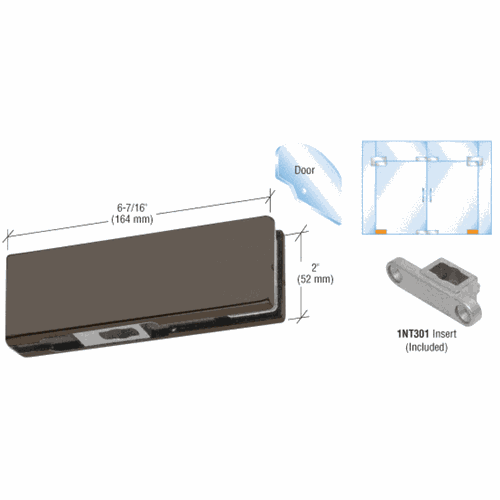 CRL PH11CDU Black Bronze Bottom Door Patch with 1NT301 Insert