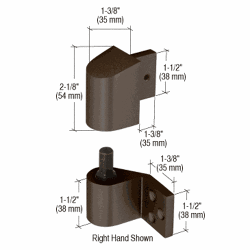 CRL DH02222R Dark Bronze 3/4