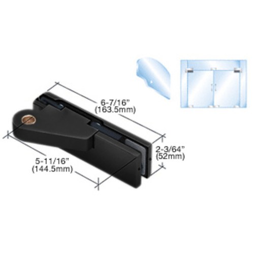 CRL 0PF20RMBL Matte Black Right Offset Top Door Patch Fitting