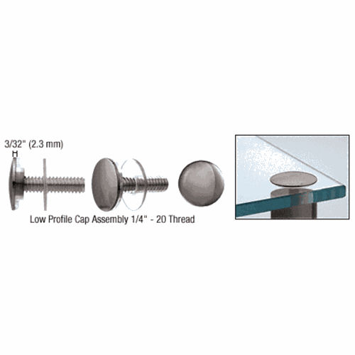 CRL LPC34GM Gun Metal Low Profile Cap for 3/4