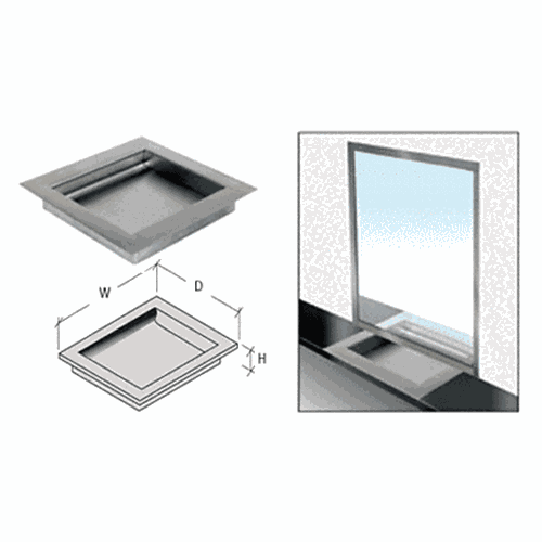 CRL BRT112 Brushed Stainless Level 1 Bullet Resistant Drop-In Deal Tray 12