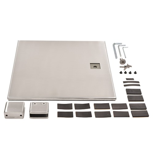 CRL FSP1RBBS Brushed Stainless Steel Free-Standing Post Base - Right End