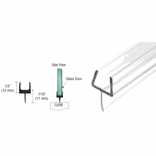 CRL P661BR One-Piece Bottom Rail with Clear Wipe for 1/2