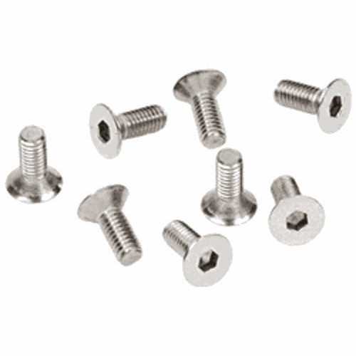 CRL A615CH Chrome 6mm x 15mm Flat Allen Head Cover Plate Screws