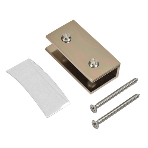 CRL NDC4PN Polished Nickel No-Drill Fixed Glass Panel Clamp