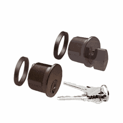 CRL DRA5060DU DRA Series Dark Bronze Keyed Cylinder/Thumbturn Combo