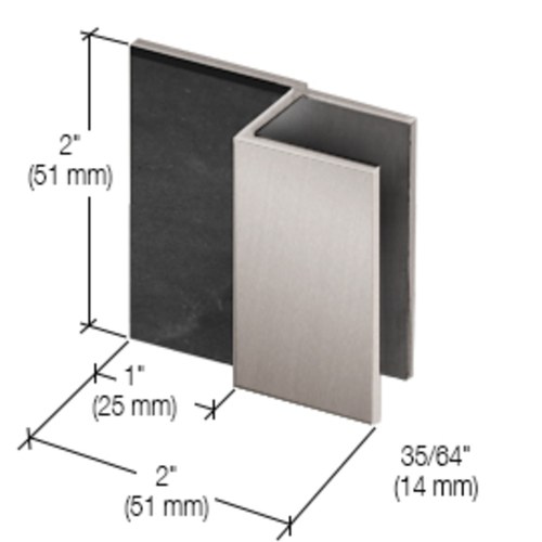 CRL DS12SQ1BN Brushed Nickel Square Door Stop for 1/2
