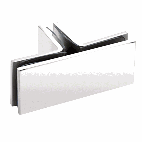 CRL SGC90TCH Polished Chrome Square 90 Glass-to-Glass T-Junction Clamp