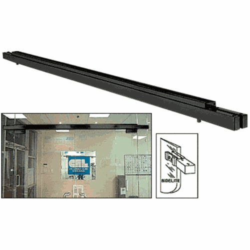 CRL NFH4BLD Black Powder Coat Double Narrow Floating Header with Top Pivots for 72