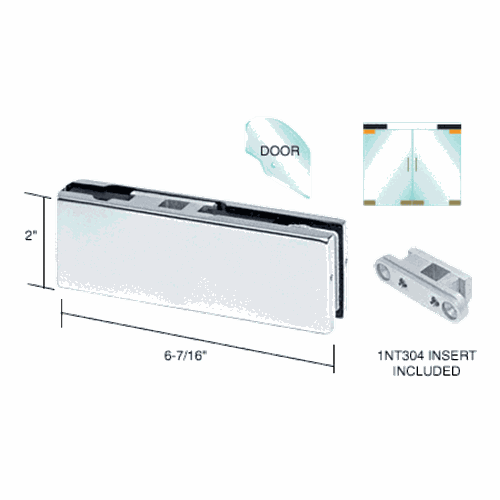 CRL PH21BBS Brushed Stainless European Top Door Patch Fitting with 1NT304 Insert
