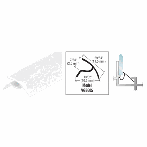 CRL VGB605W White Snap-In Vinyl Glazing Bead