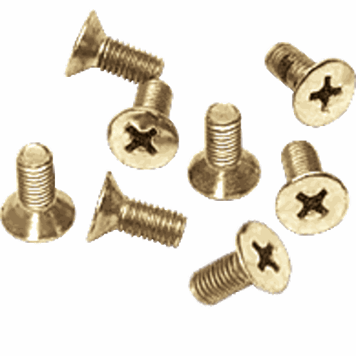 CRL P615BR Brass 6x15mm Flat Head Phillips Cover Plate Screws