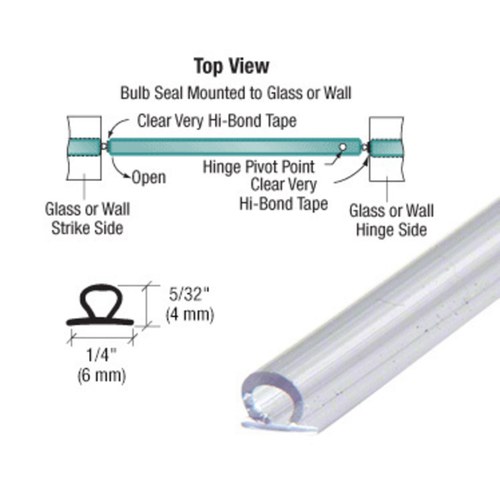 CRL SDTJT2 Translucent Vinyl Bulb Seal 5/32