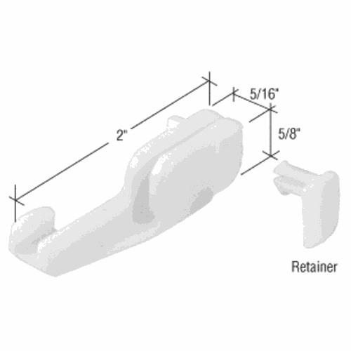 CRL M6090 Sliding Shower Door Bottom Guide for Kinkead Sterling