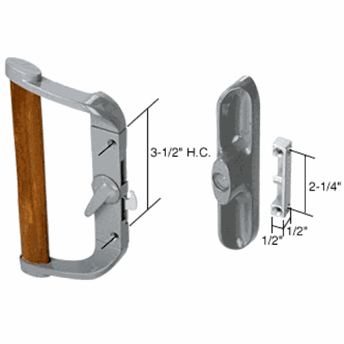 CRL C1016 Aluminum/Wood Hook-Style Surface Mount Handle, 3.5