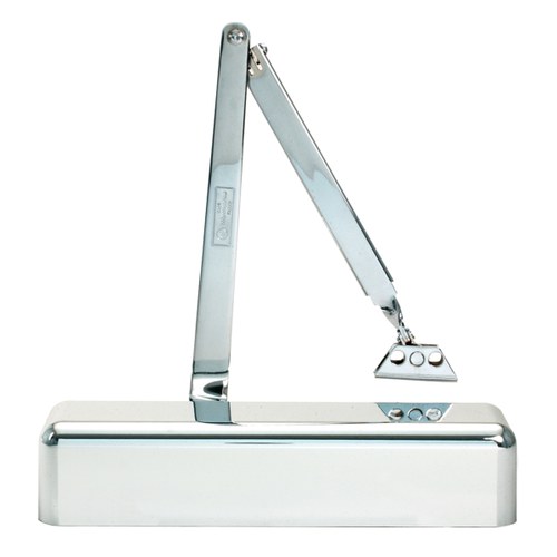CRL PR70BFCH Polished Chrome Adjustable Spring Door Closer, Size 1/2 to 4, Surface Mount