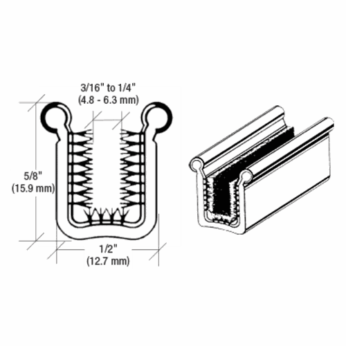 CRL Y619P96 Beaded Rigid Division Bar for 1957-67 Ford, 96