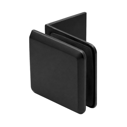 CRL BGC039MBL Matte Black Fixed Beveled Clamp with Large Leg