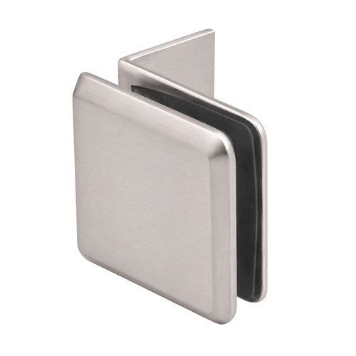 CRL BGC037BN Brushed Nickel Beveled Fixed Panel Clamp with Small Leg