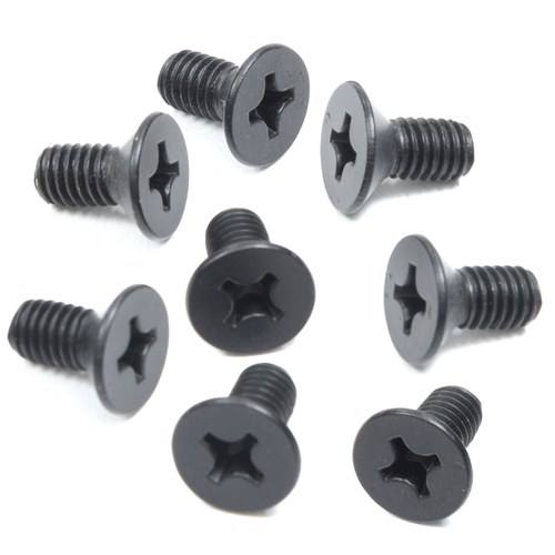 CRL P612MBL Matte Black 6x12mm Flat Head Phillips Cover Plate Screws