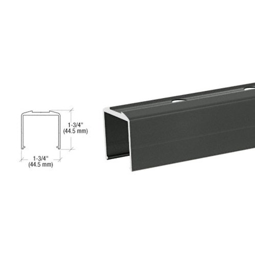 CRL BRPKTDBL Matte Black Pre-Punched Bottom Rail for Pickets