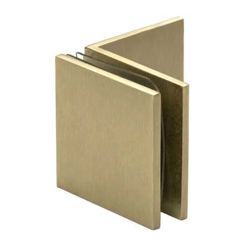 CRL SGC039BBRZ Brushed Bronze Fixed Panel Square Clamp with Large Leg