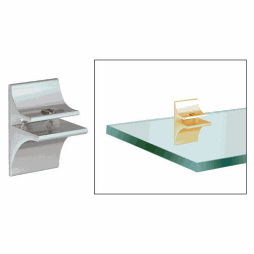 CRL E106A Chrome Anodized Aluminum Shelf Bracket for 3/16