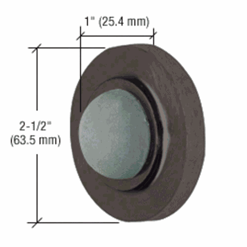 CRL DL2511DU Bronze Wall-Mounted Convex Door Stop