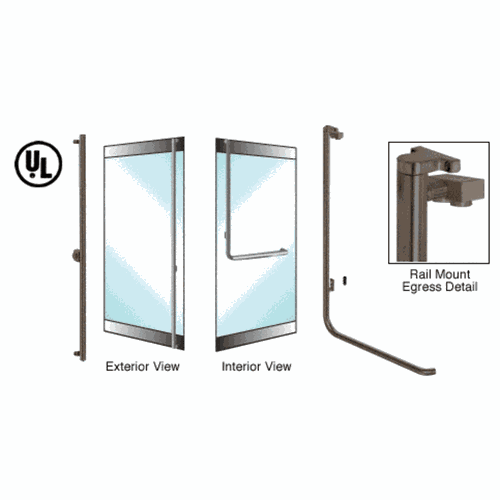 CRL EG100F4RK0RB Blumcraft Oil Rubbed Bronze Left Hand Keyed Access Egress Control Handle