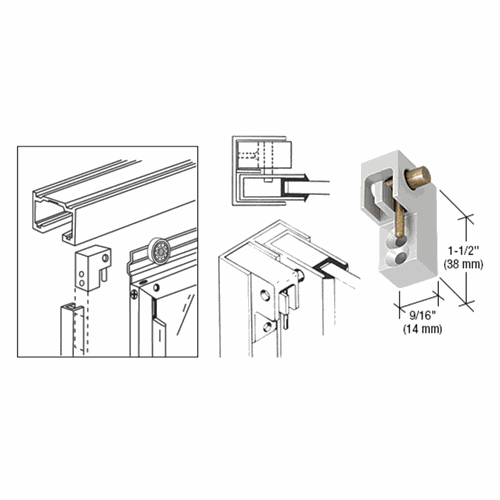 CRL D53ARH Satin Anodized Right-Hand Window Catch for Pass-Thru Windows