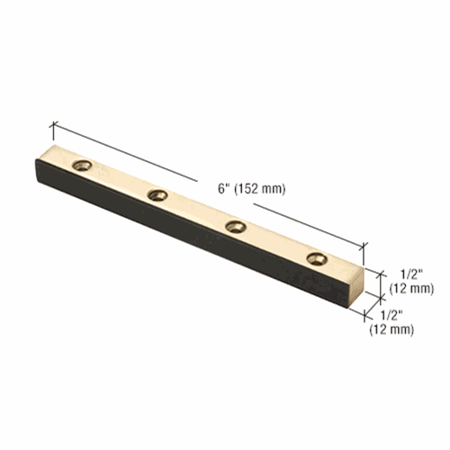CRL 1NT308BR Brass Double Door Stop - Header Mounted