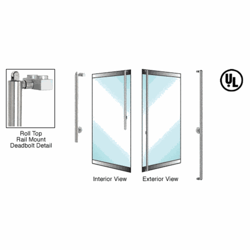 CRL DBR170F3RKBS Blumcraft Brushed Stainless Right Hand Reverse Roll Top Rail Deadbolt Handle