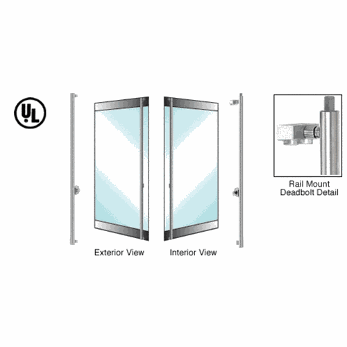 CRL DB130F4R1BS Blumcraft Brushed Stainless Left Hand Reverse Rail Mount Deadbolt Handle