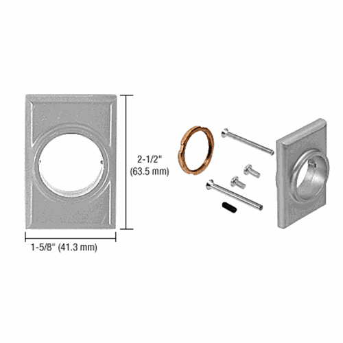 CRL 30821J628 Satin Aluminum Jackson No.86 Mortise Cylinder Mounting Pad